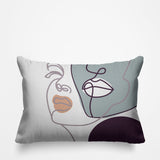 Conte Abstract Outdoor Reversible Throw Rectangular Pillow