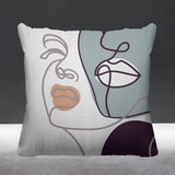 Conte Figurative Reversible Indoor/Outdoor Square Pillow