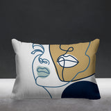 Conte Abstract Outdoor Reversible Throw Rectangular Pillow