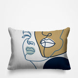 Conte Abstract Outdoor Reversible Throw Rectangular Pillow