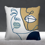 Conte Figurative Reversible Indoor/Outdoor Square Pillow