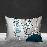 Conte Abstract Outdoor Reversible Throw Rectangular Pillow