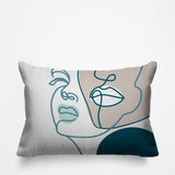 Conte Abstract Outdoor Reversible Throw Rectangular Pillow