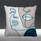 Conte Figurative Reversible Indoor/Outdoor Square Pillow