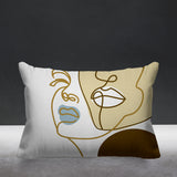 Conte Abstract Outdoor Reversible Throw Rectangular Pillow