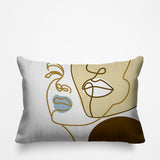 Conte Abstract Outdoor Reversible Throw Rectangular Pillow