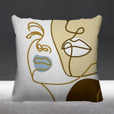 Conte Figurative Reversible Indoor/Outdoor Square Pillow