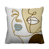 Conte Figurative Reversible Indoor/Outdoor Square Pillow