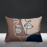 Conte Abstract Outdoor Reversible Throw Rectangular Pillow