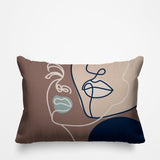 Conte Abstract Outdoor Reversible Throw Rectangular Pillow