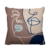 Conte Figurative Reversible Indoor/Outdoor Square Pillow