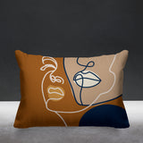 Conte Abstract Outdoor Reversible Throw Rectangular Pillow