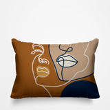 Conte Abstract Outdoor Reversible Throw Rectangular Pillow