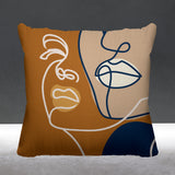 Conte Figurative Reversible Indoor/Outdoor Square Pillow