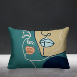 Conte Abstract Outdoor Reversible Throw Rectangular Pillow