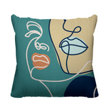 Conte Figurative Reversible Indoor/Outdoor Square Pillow