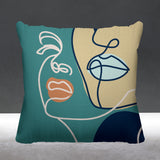 Conte Figurative Reversible Indoor/Outdoor Square Pillow