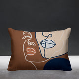 Conte Abstract Outdoor Reversible Throw Rectangular Pillow
