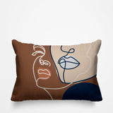 Conte Abstract Outdoor Reversible Throw Rectangular Pillow