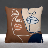 Conte Figurative Reversible Indoor/Outdoor Square Pillow