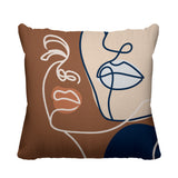 Conte Figurative Reversible Indoor/Outdoor Square Pillow