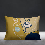 Conte Abstract Outdoor Reversible Throw Rectangular Pillow