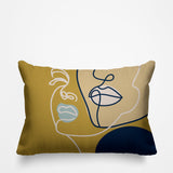 Conte Abstract Outdoor Reversible Throw Rectangular Pillow