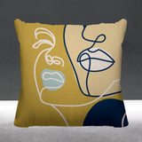 Conte Figurative Reversible Indoor/Outdoor Square Pillow