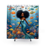 Coralia Shower Curtain in Black