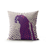 Cori Leopard Faux Suede Square Indoor Pillow