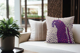 Cori Leopard Faux Suede Square Indoor Pillow in Aurora Dream - Size 18x18