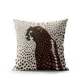 Cori Leopard Faux Suede Square Indoor Pillow