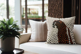 Cori Leopard Faux Suede Square Indoor Pillow