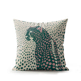 Cori Leopard Faux Suede Square Indoor Pillow