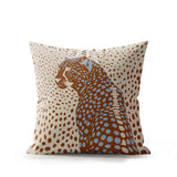 Cori Leopard Faux Suede Square Indoor Pillow