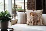 Cori Leopard Faux Suede Square Indoor Pillow
