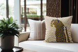 Cori Leopard Faux Suede Square Indoor Pillow