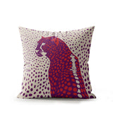 Cori Leopard Faux Suede Square Indoor Pillow