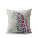 Cori Leopard Faux Suede Square Indoor Pillow