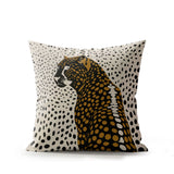 Cori Leopard Faux Suede Square Indoor Pillow