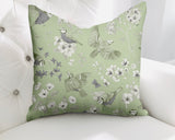Cosette Bird Reversible Indoor/Outdoor Square Pillow