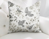 Cosette Bird Reversible Indoor/Outdoor Square Pillow