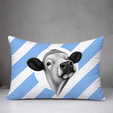 Cow Indoor/Outdoor Reversible Rectangular Pillow