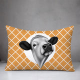 Cow Indoor/Outdoor Reversible Rectangular Pillow