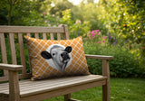 Cow Indoor/Outdoor Reversible Rectangular Pillow