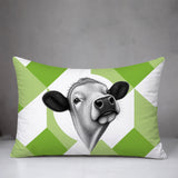 Cow Indoor/Outdoor Reversible Rectangular Pillow