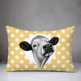 Cow Indoor/Outdoor Reversible Rectangular Pillow