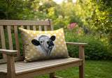 Cow Indoor/Outdoor Reversible Rectangular Pillow