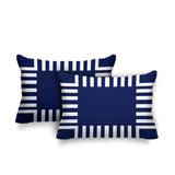 Credo Geometric Reversible Indoor/Outdoor Rectangular Pillow
