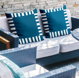 Credo Geometric Reversible Indoor/Outdoor Square Pillow